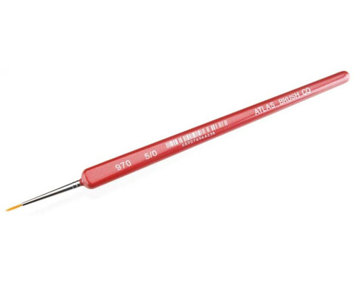 Atlas Brush Golden Taklon 5/0 Triangle Handle Paint Brush